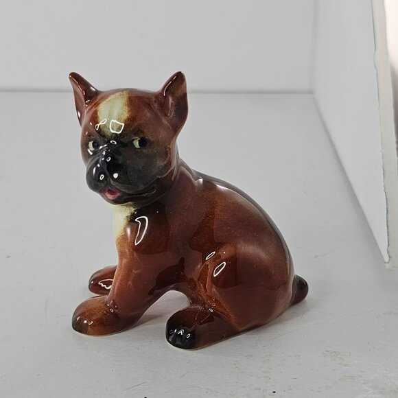 Vintage Goebel West Germany Ceramic Boxer Puppy Figurine Facing Left CH569/B - Picture 2 of 10